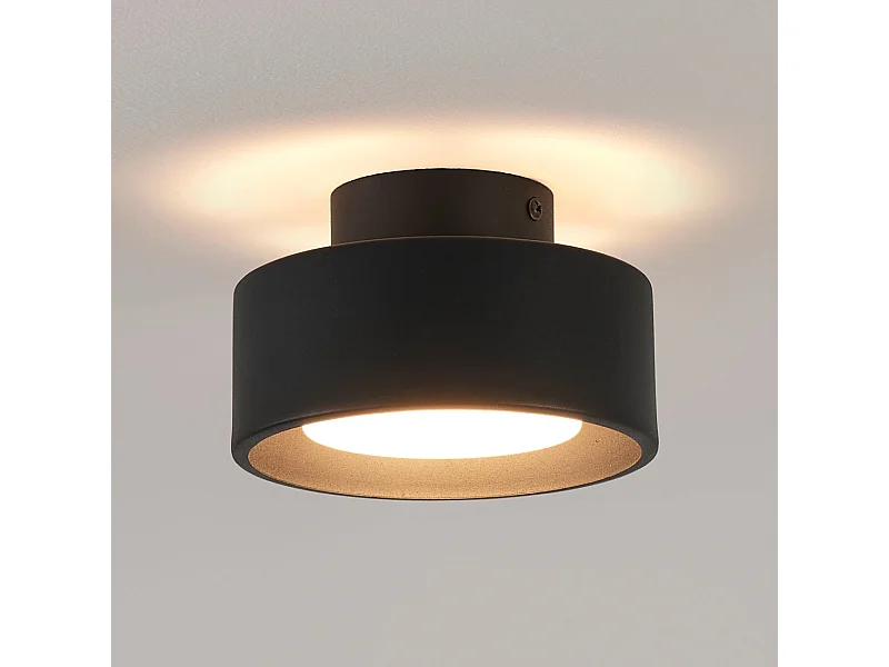 Plafonnier spot noir IP20 15 cm - Prins