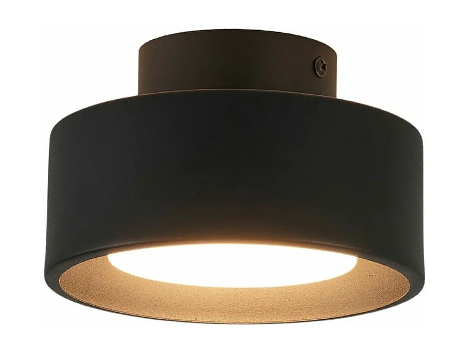 Plafonnier spot noir IP20 15 cm - Prins