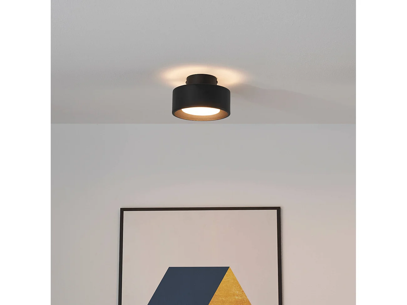 Plafonnier spot noir IP20 15 cm - Prins