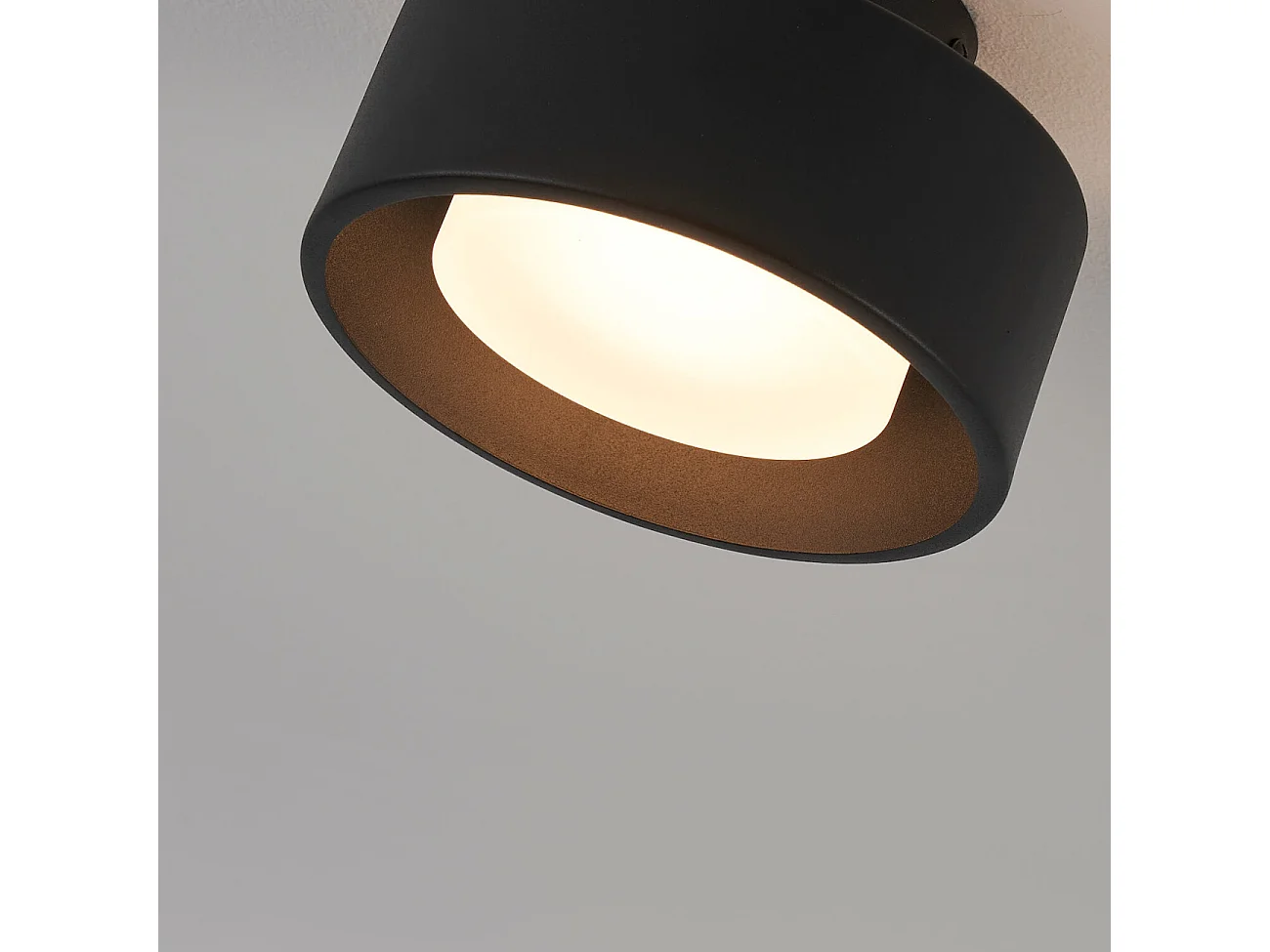 Plafonnier spot noir IP20 15 cm - Prins