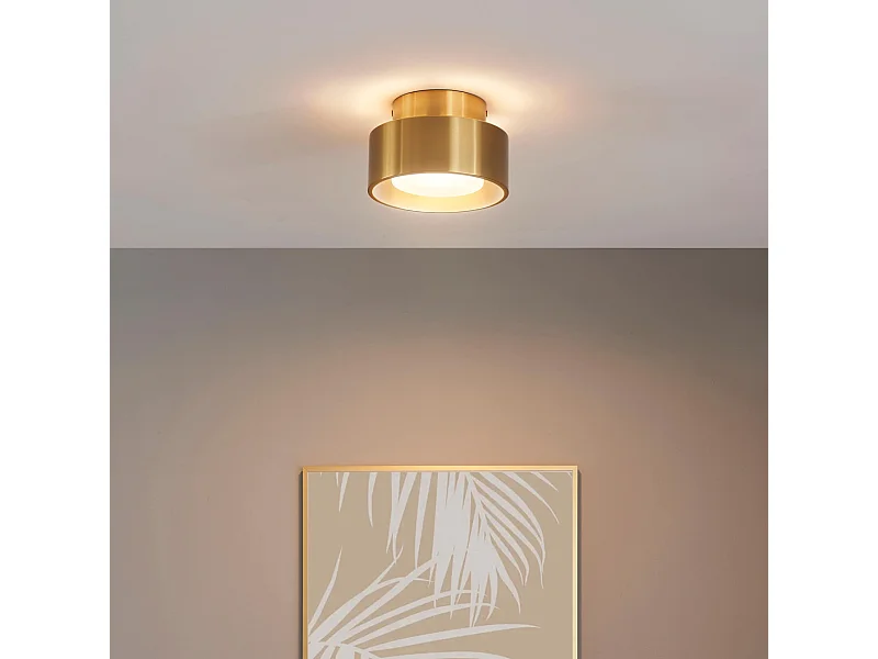 Plafonnier spot doré IP20 15 cm - Prins