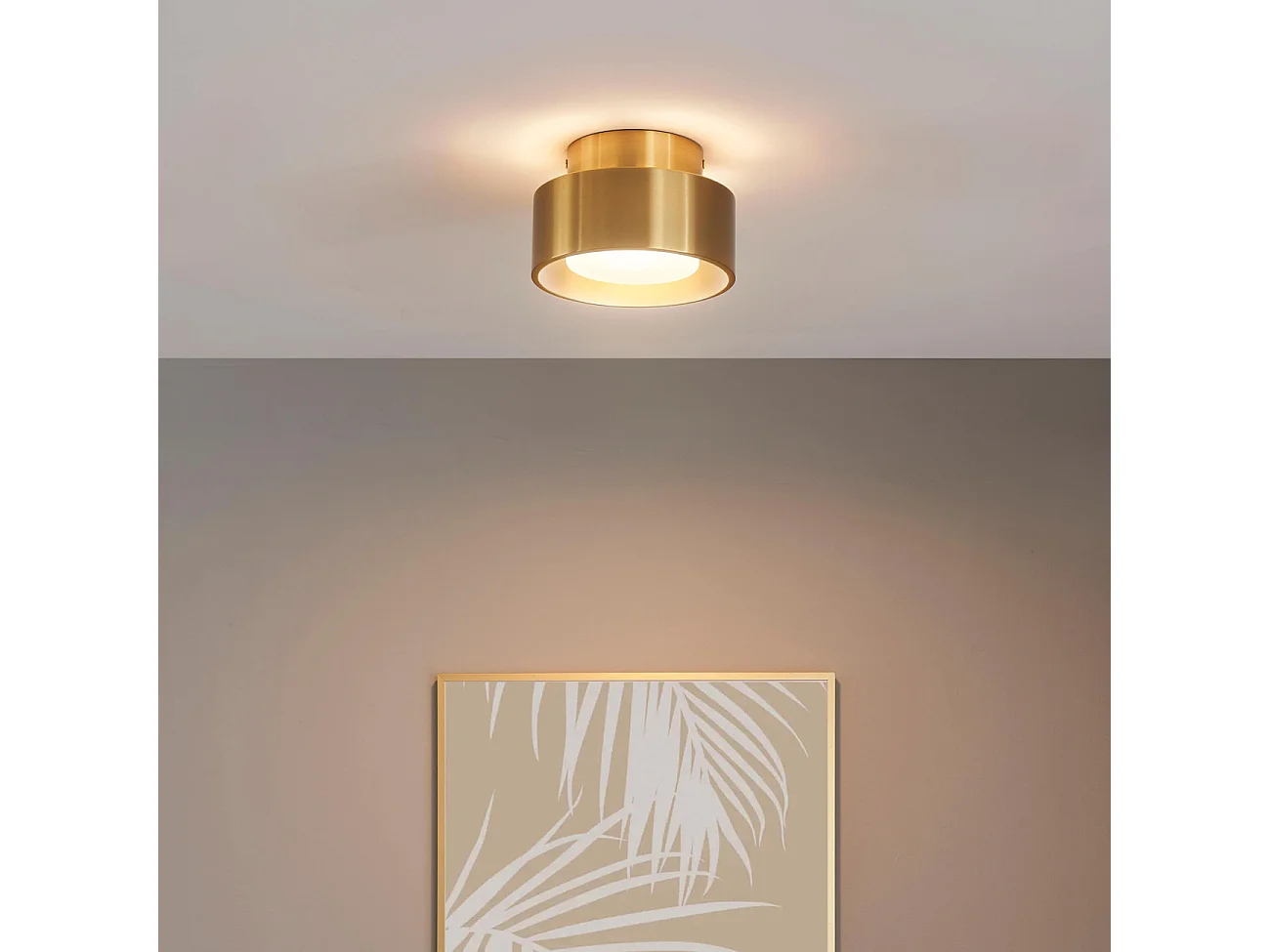 Plafonnier spot doré IP20 15 cm - Prins