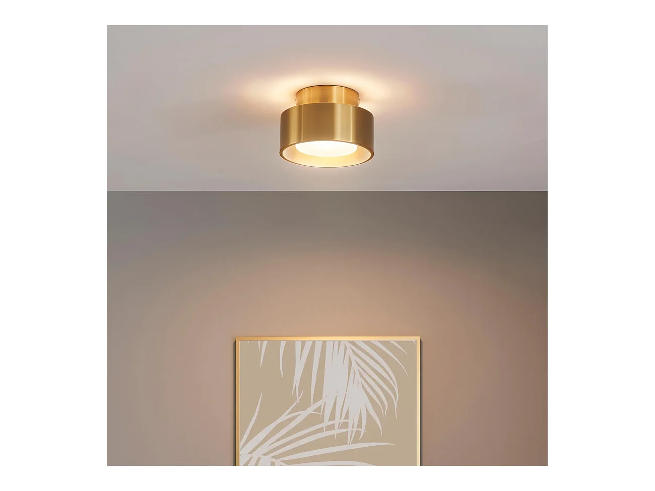 Plafonnier spot doré IP20 15 cm - Prins