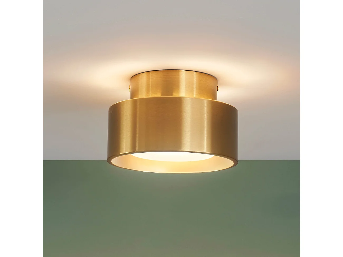 Plafonnier spot doré IP20 15 cm - Prins