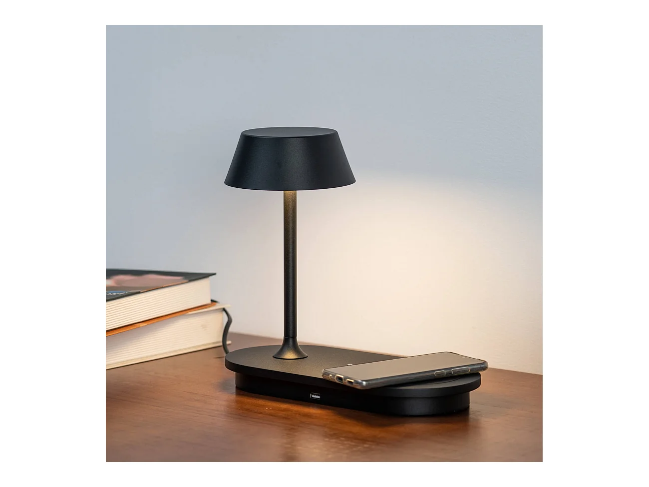 Lampe à poser LED avec chargeur portable sans fil - Fabro