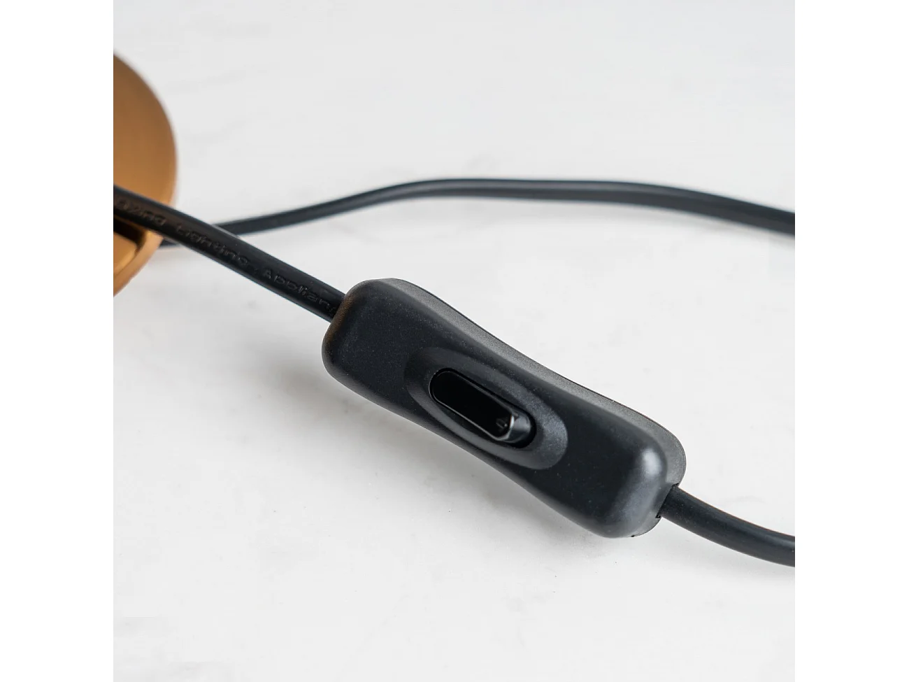 Lampe de chevet vintage dorée en verre - Giani