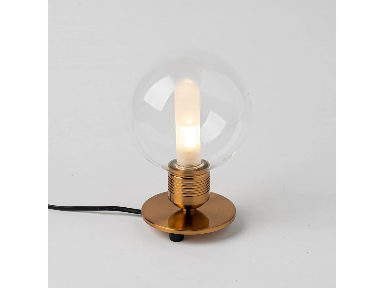 Lampe de chevet vintage dorée en verre - Giani