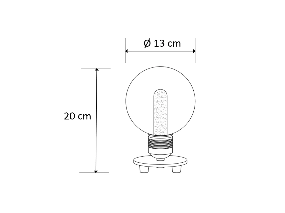 Lampe de chevet vintage dorée en verre - Giani