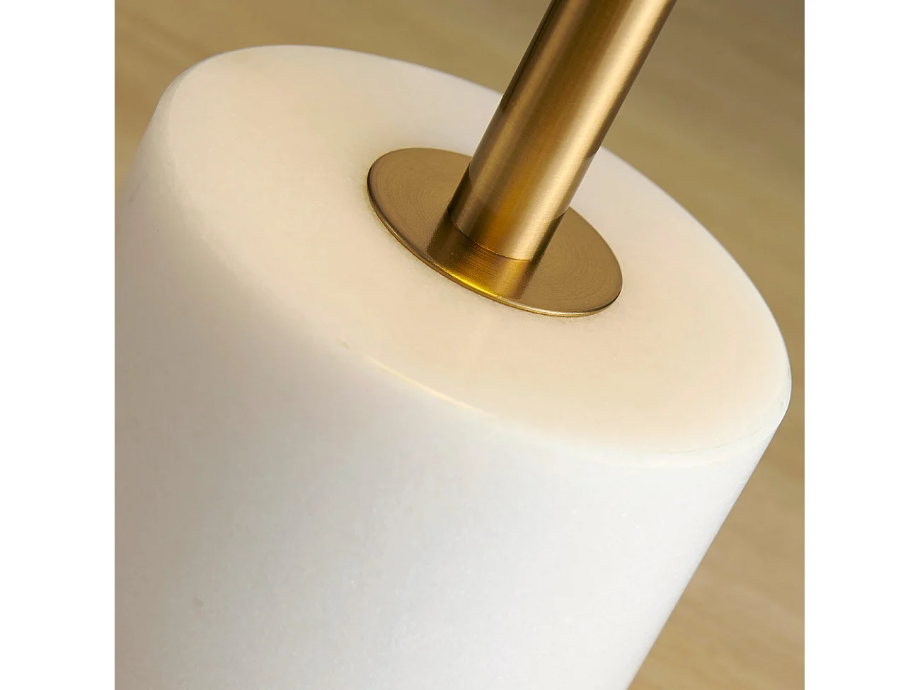 Lampe à poser marbre et verre blanc - Estrela