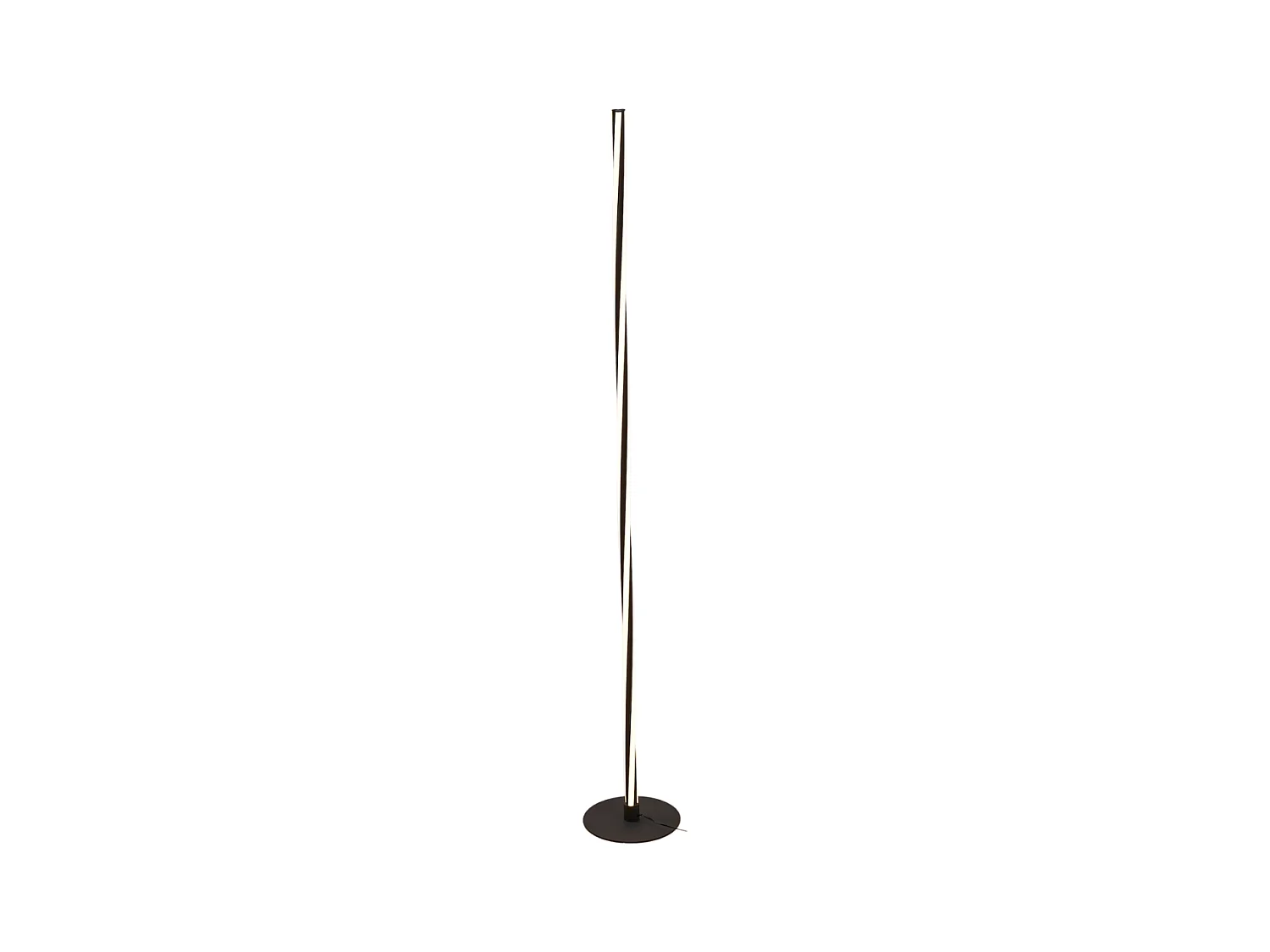 Lampadaire noir LED dimmable spirale moderne 148 cm - Telvo