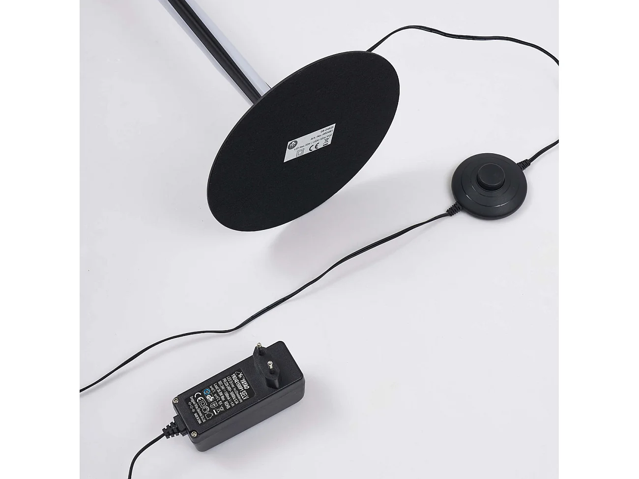 Lampadaire noir LED dimmable spirale moderne 148 cm - Telvo