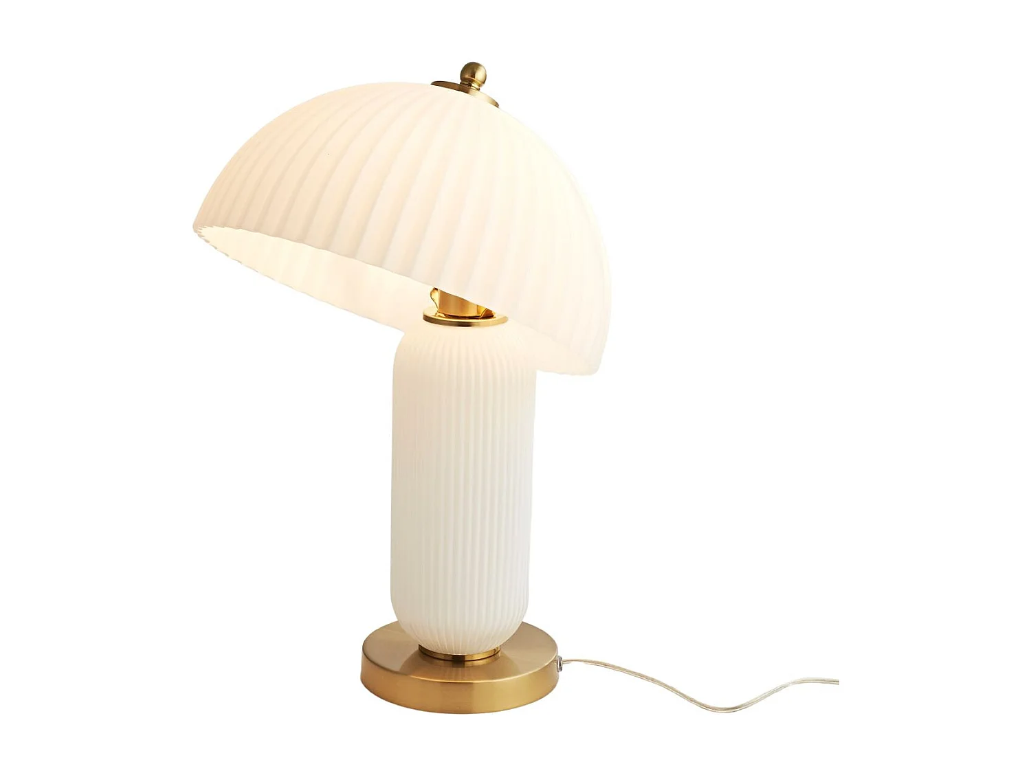 Lampe à poser vintage avec coupole en verre orientable - Adaline