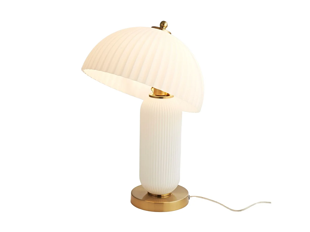 Lampe à poser vintage avec coupole en verre orientable - Adaline