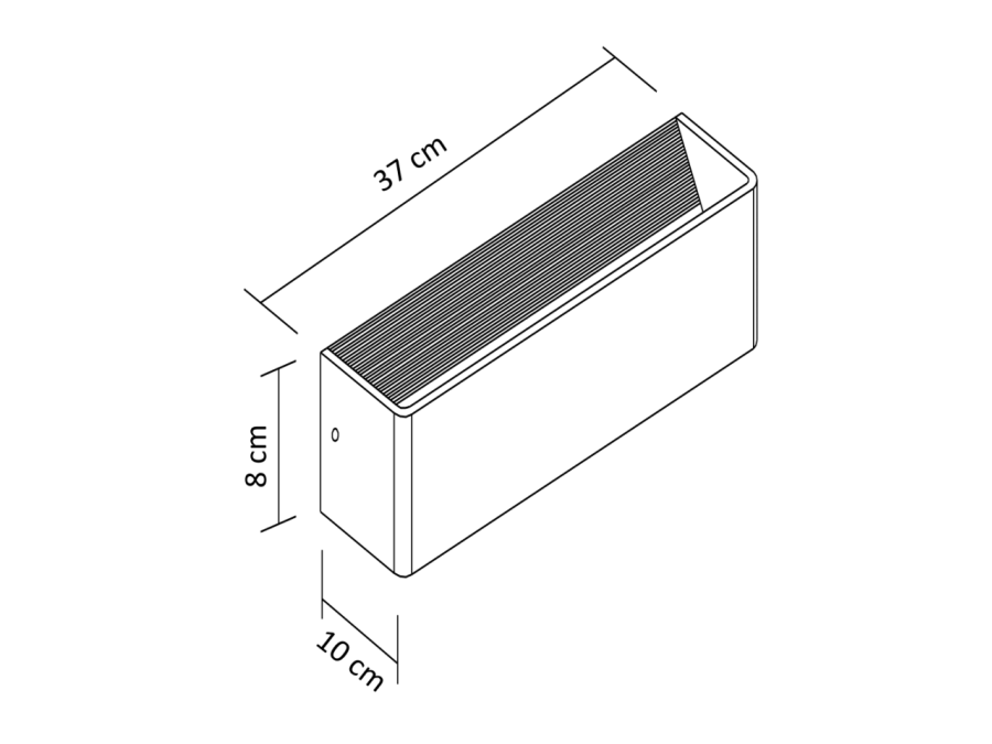 Applique murale LED design 12W - 37 cm - Quadra