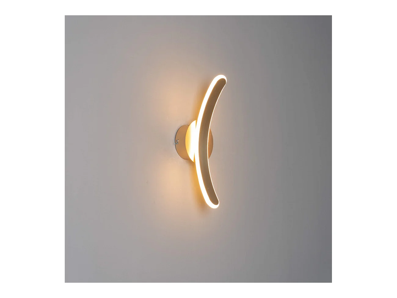 Applique murale design en arc LED laiton - Dawn