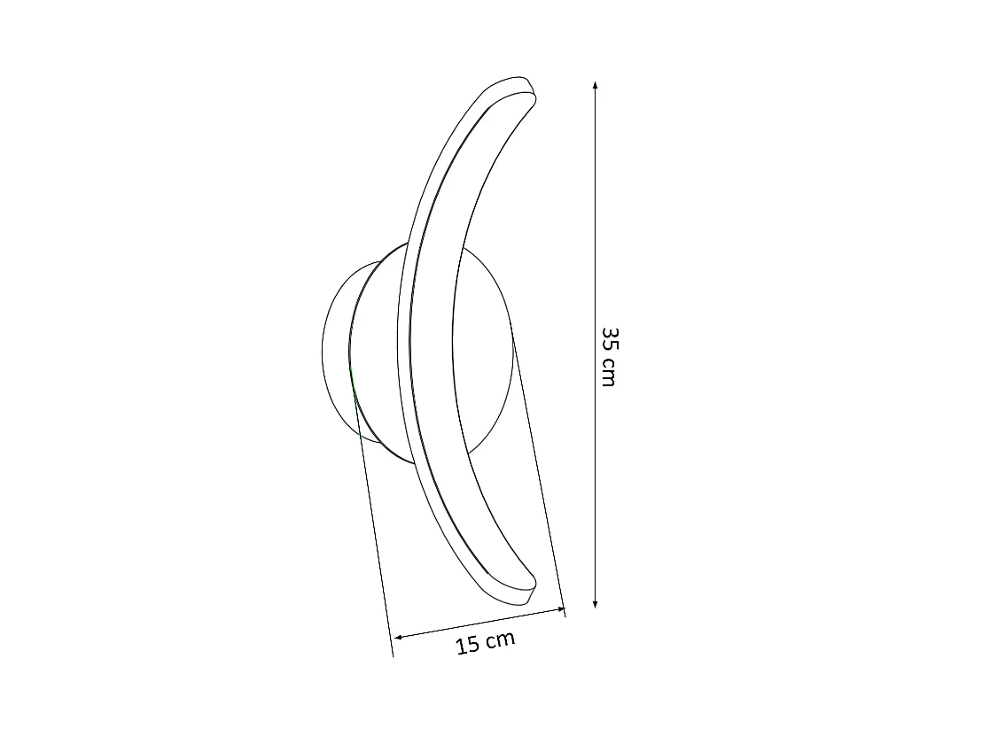 Applique murale design en arc LED laiton - Dawn