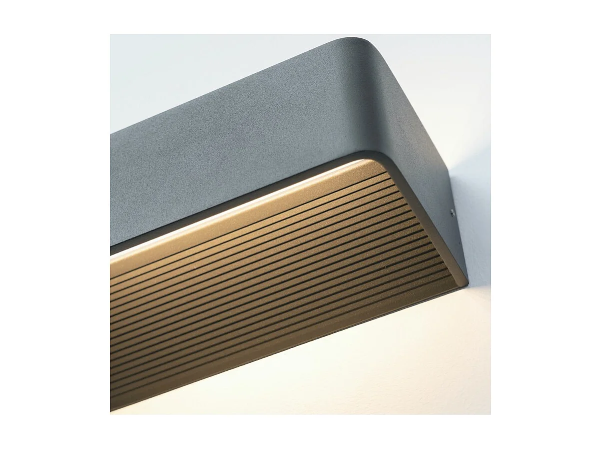 Éclairage mural à LED 6W gris 20 cm - Quadra