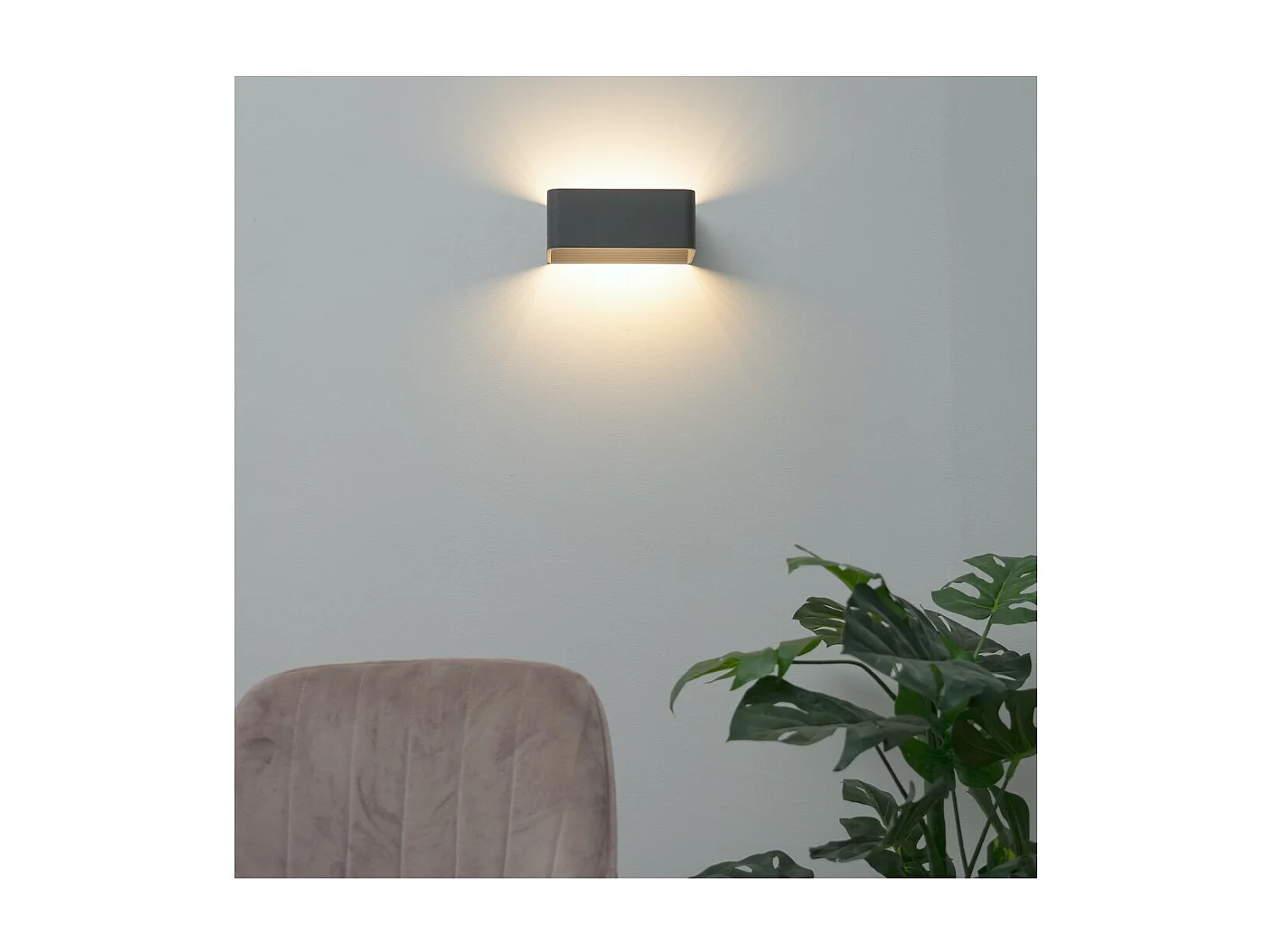 Éclairage mural à LED 6W gris 20 cm - Quadra