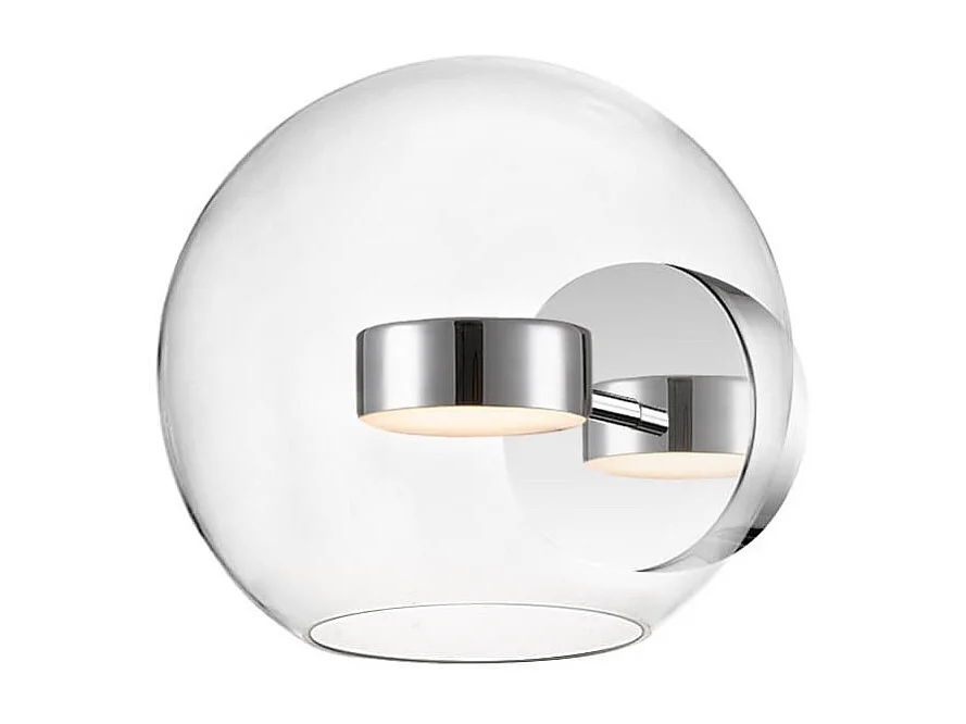 Applique chromée LED boule transparente - Gica