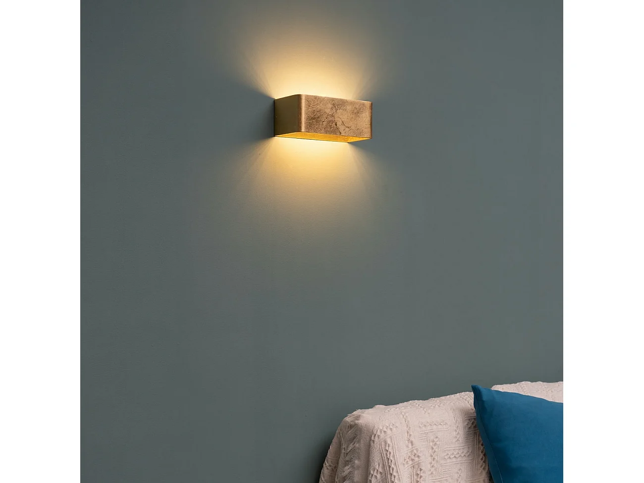 Applique murale feuille d'or LED - 20 cm - Quadra