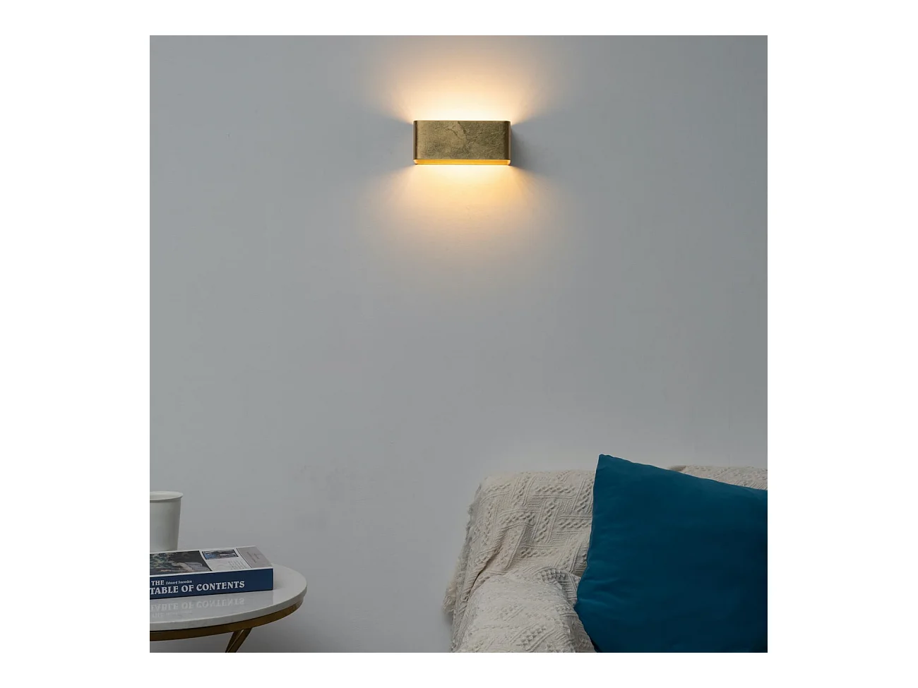 Applique murale feuille d'or LED - 20 cm - Quadra
