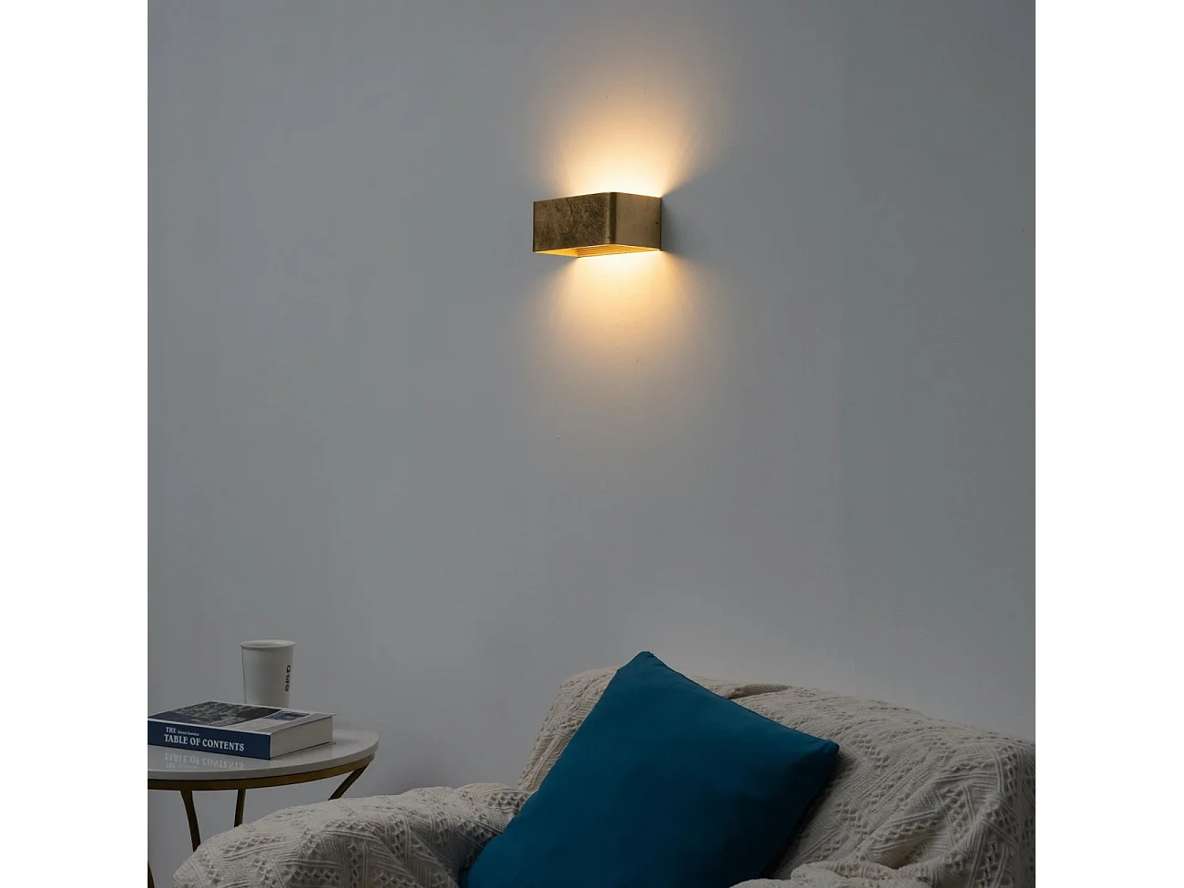 Applique murale feuille d'or LED - 20 cm - Quadra