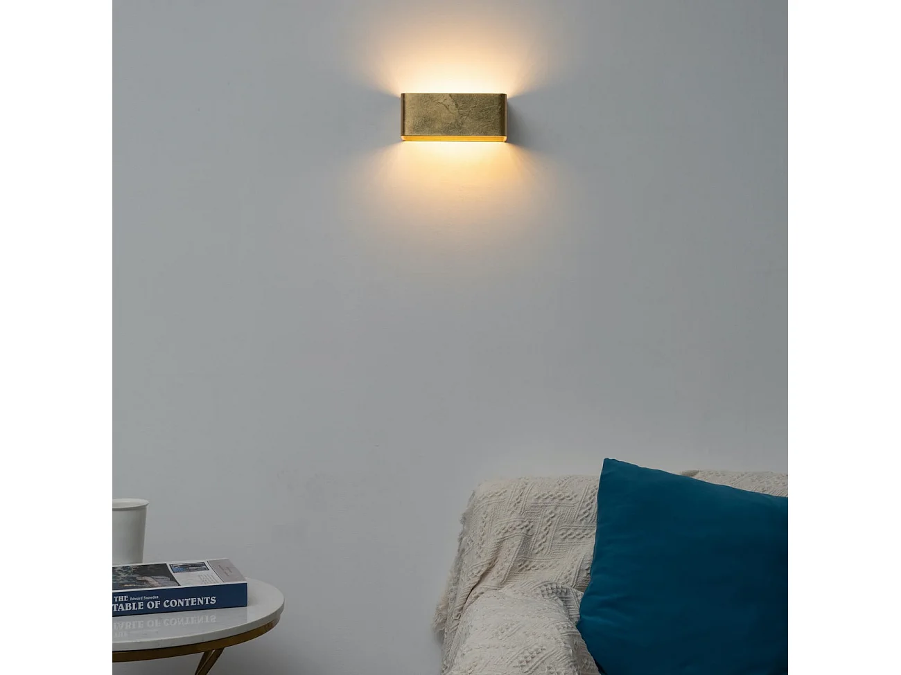 Applique murale feuille d'or LED - 20 cm - Quadra