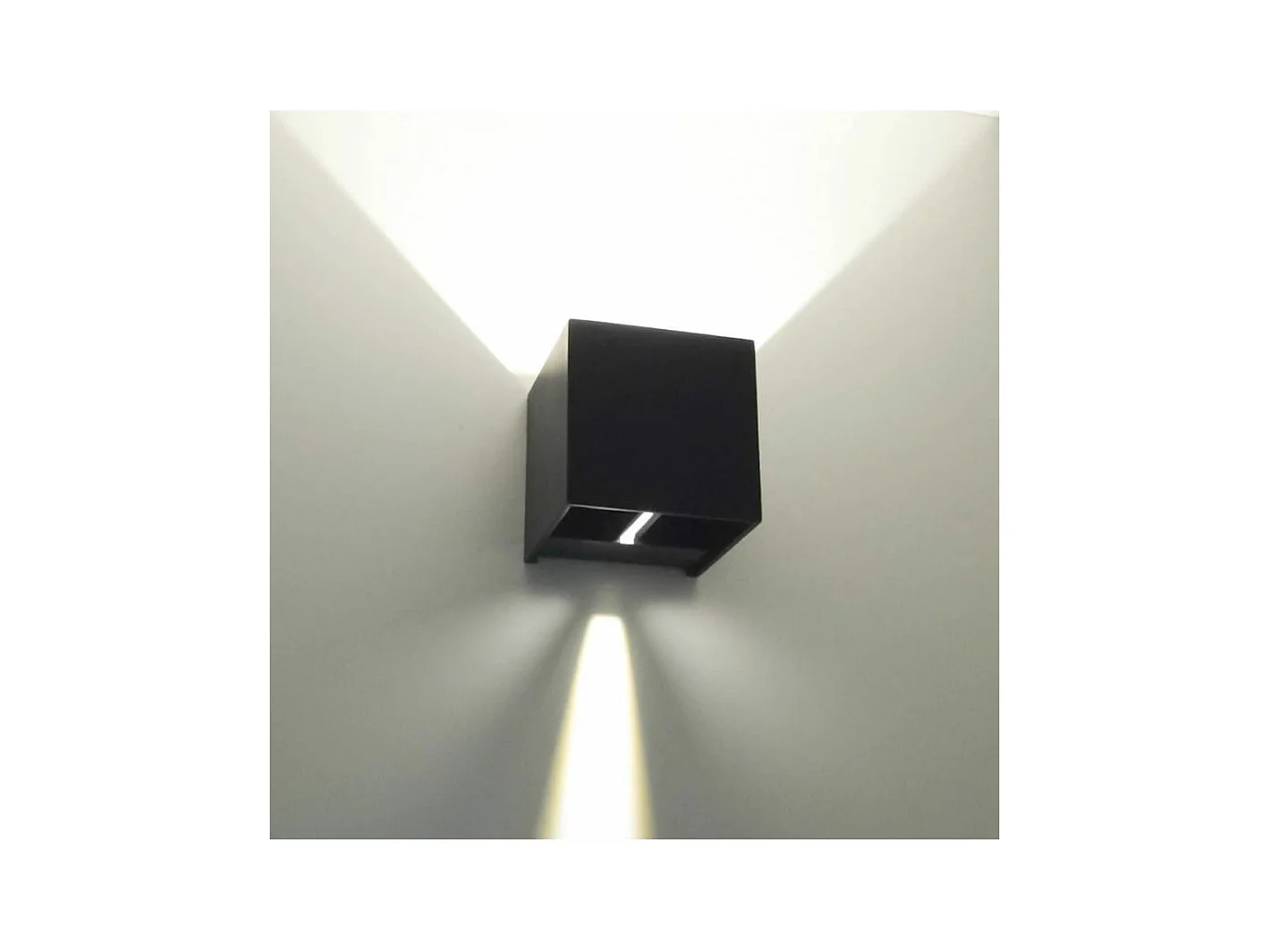 Applique LED design - noire IP54 - angle ajustable - Cubic
