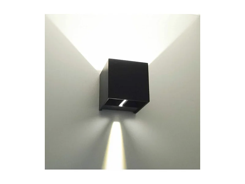 Applique LED design - noire IP54 - angle ajustable - Cubic