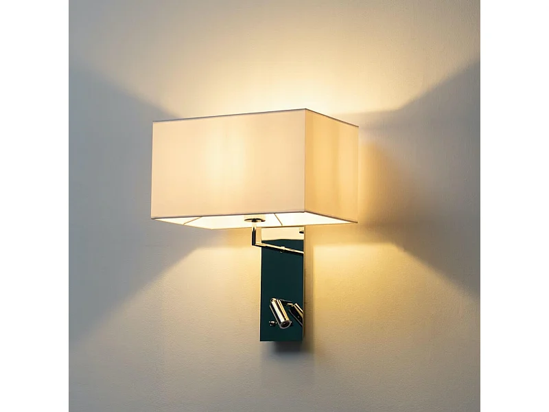 Applique murale liseuse tête de lit métal chromé - Alva