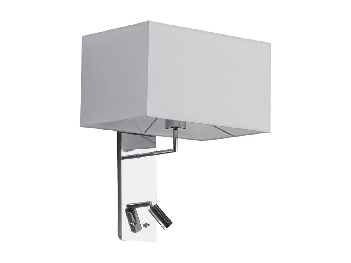 Applique murale liseuse tête de lit métal chromé - Alva