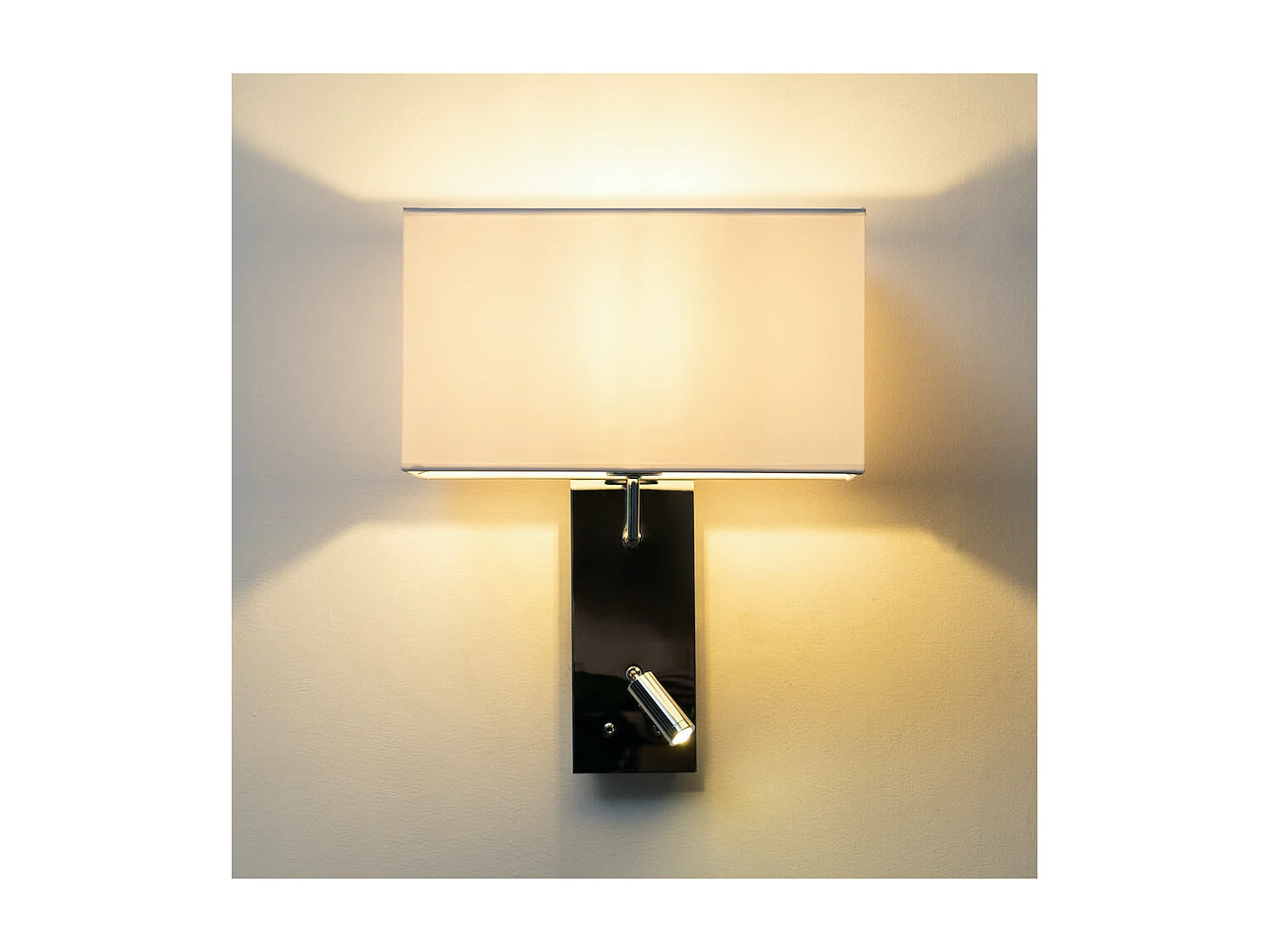 Applique murale liseuse tête de lit métal chromé - Alva