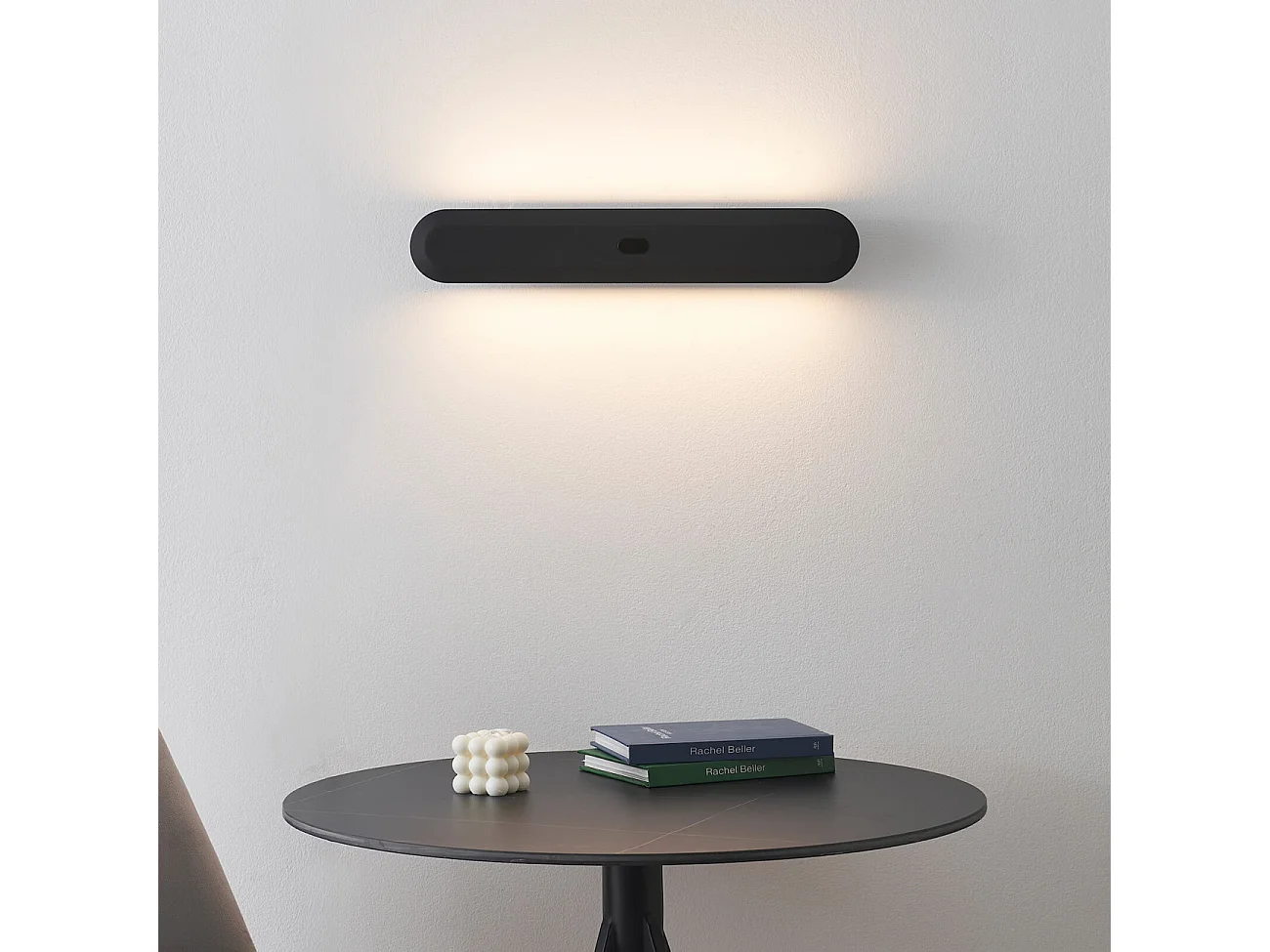 Applique murale tactile sans contact LED dimmable noire  - Aika