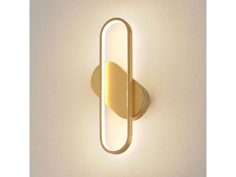 Applique murale dorée ovale design - Evelia