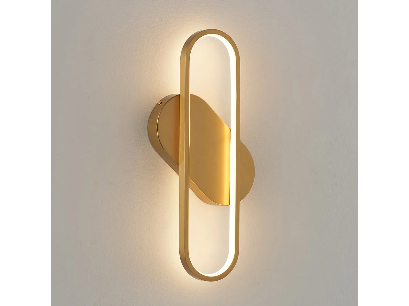 Applique murale dorée ovale design - Evelia