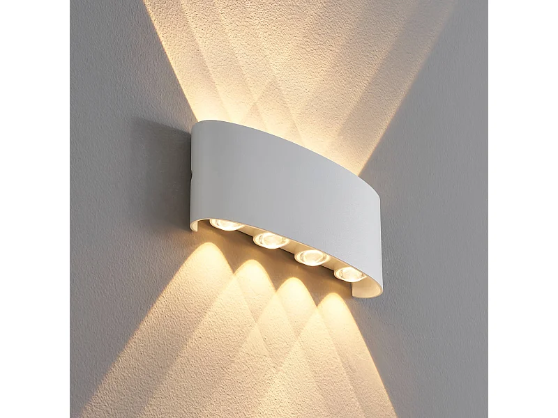 Applique multi faisceaux LED blanc IP54 - Prisma