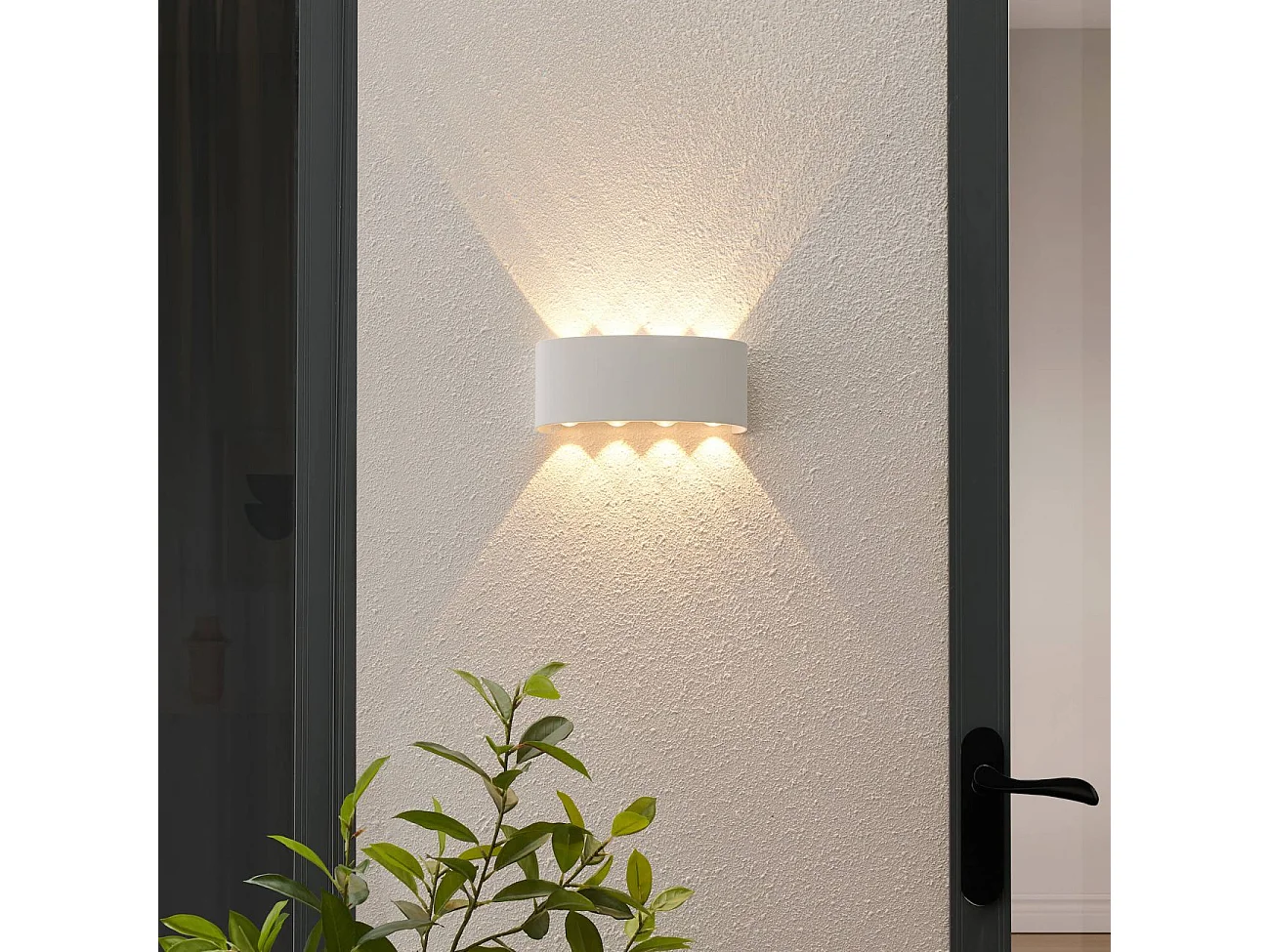 Applique multi faisceaux LED blanc IP54 - Prisma