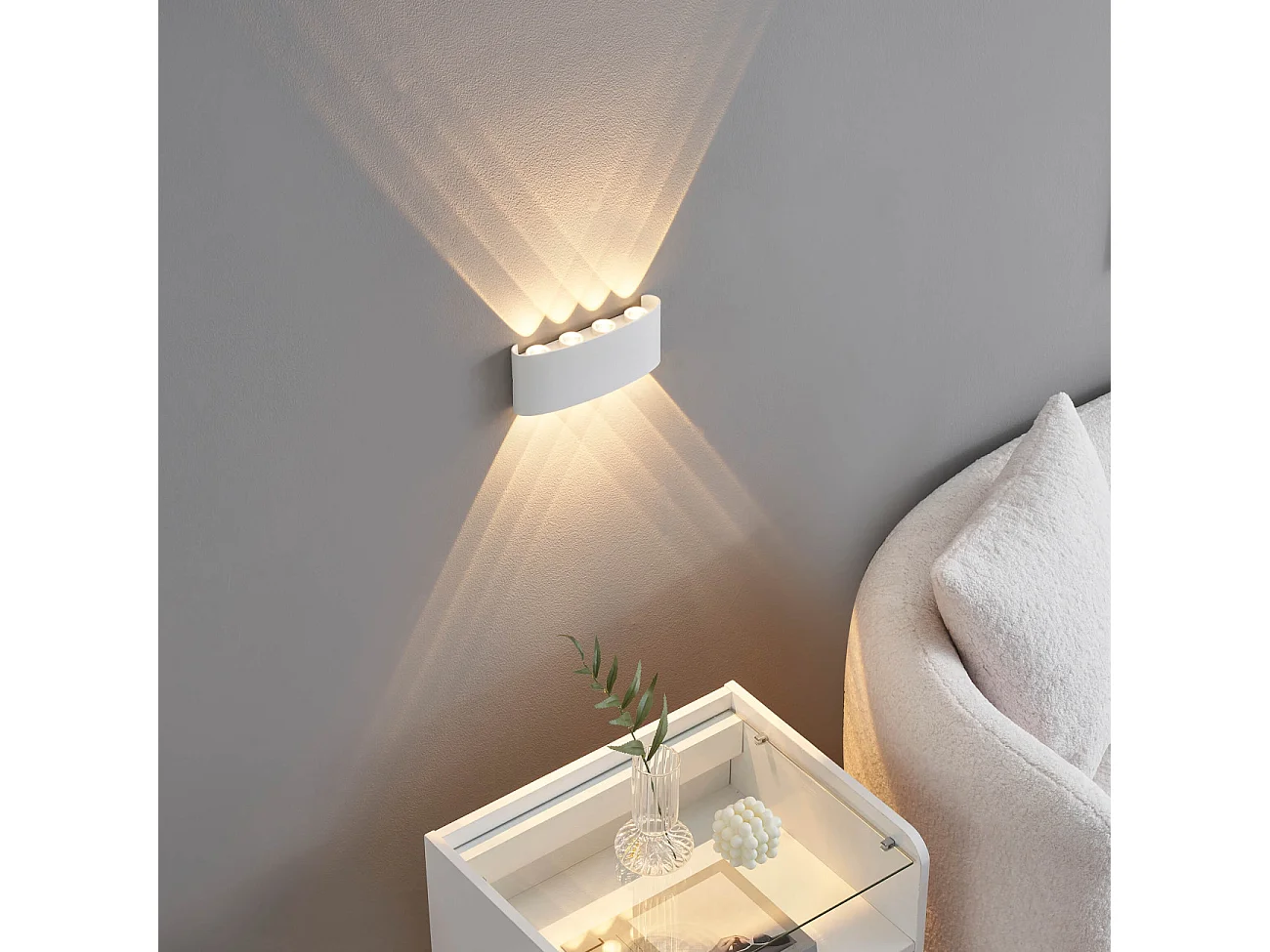 Applique multi faisceaux LED blanc IP54 - Prisma