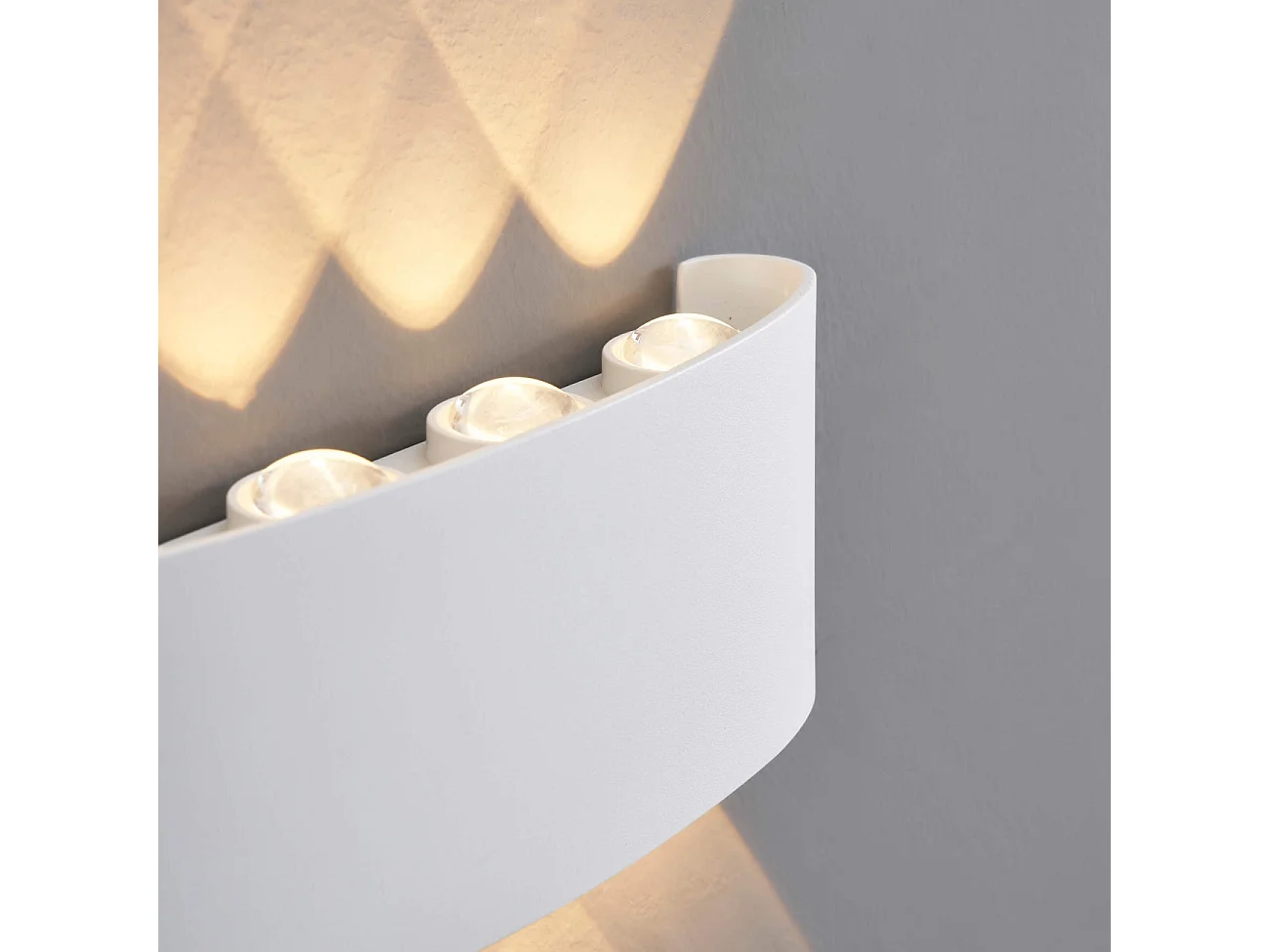 Applique multi faisceaux LED blanc IP54 - Prisma