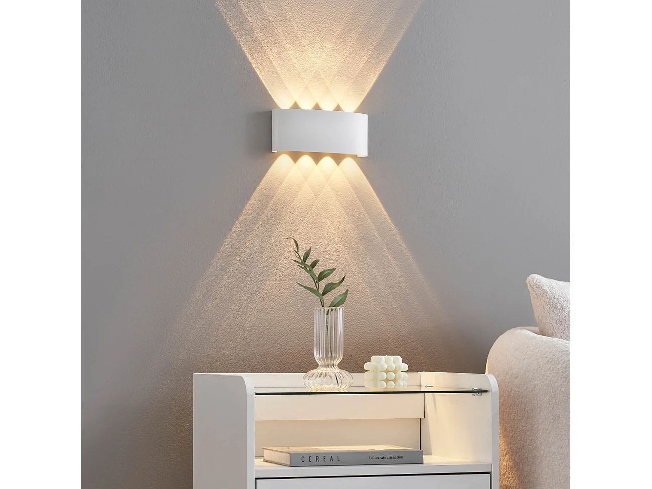 Applique multi faisceaux LED blanc IP54 - Prisma