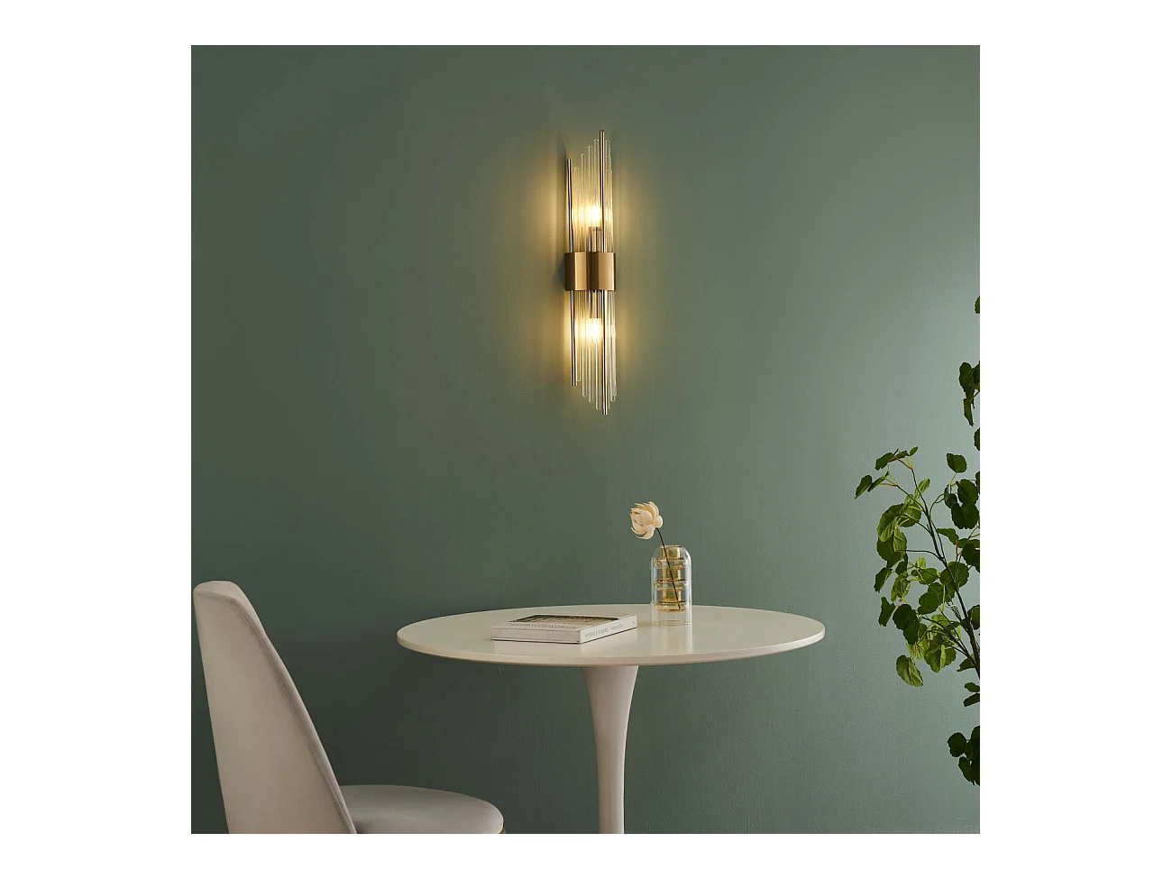 Grande applique art déco pampilles en cristal - Dania