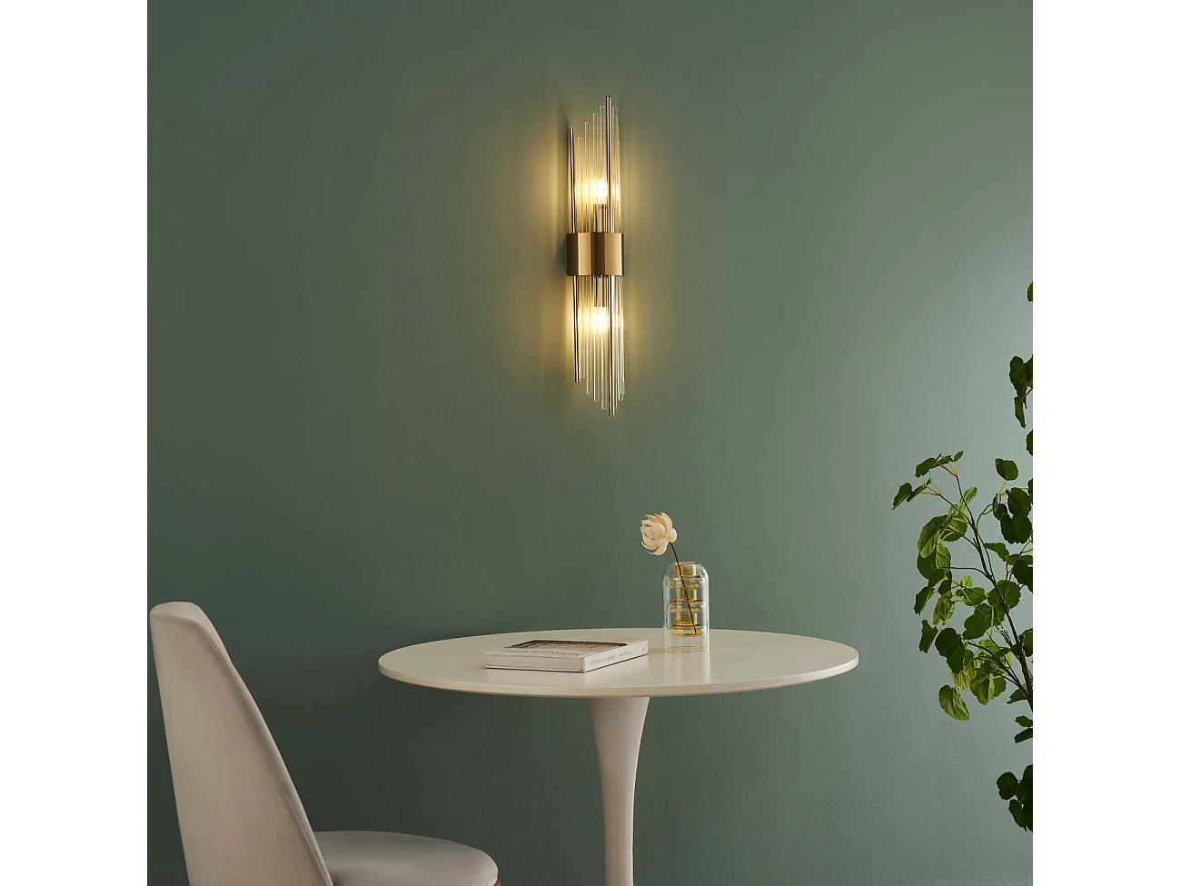 Grande applique art déco pampilles en cristal - Dania