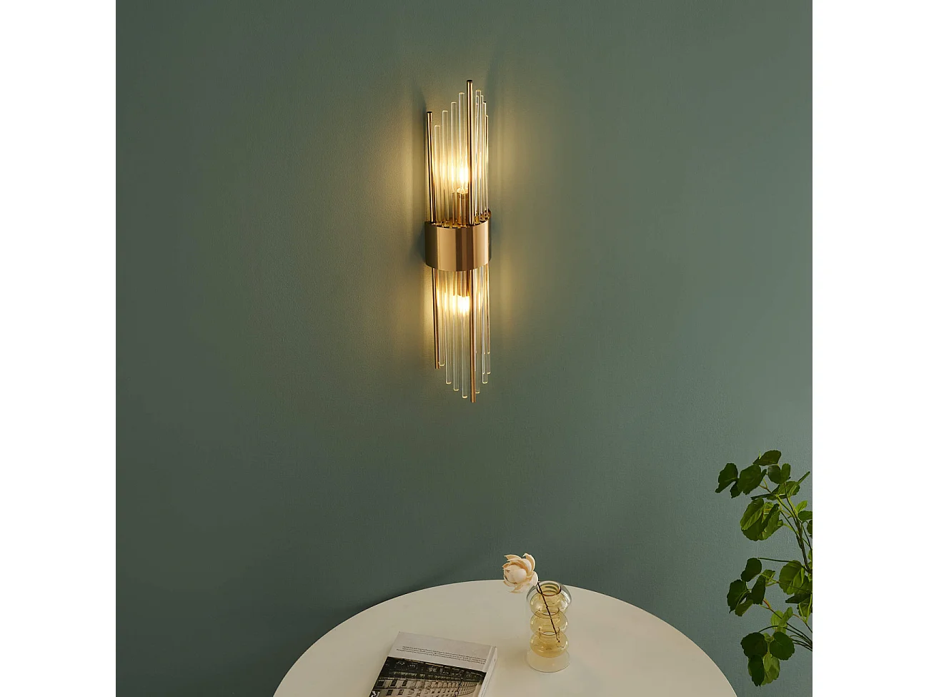 Grande applique art déco pampilles en cristal - Dania