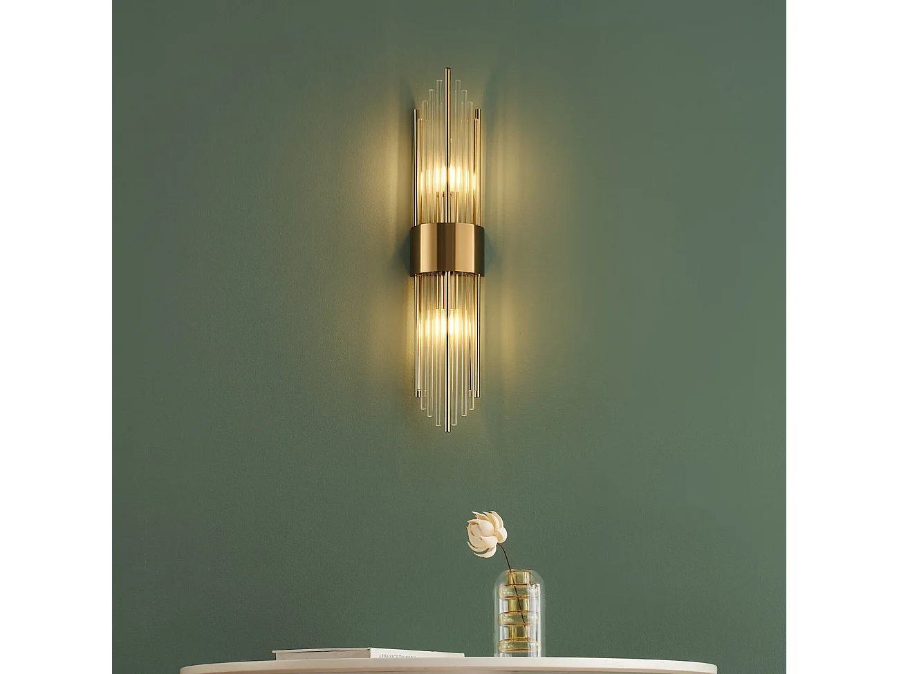 Grande applique art déco pampilles en cristal - Dania