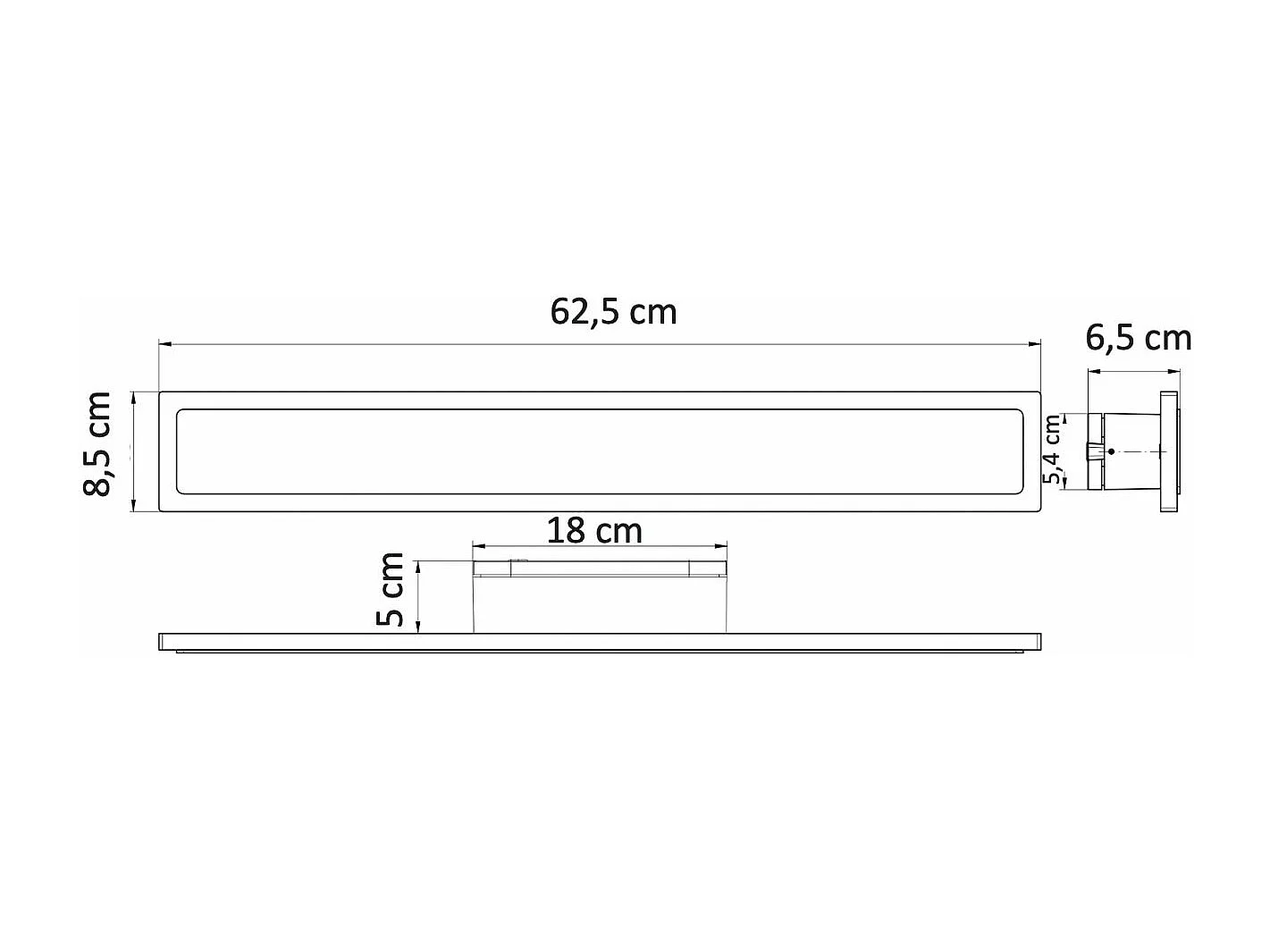Applique blanche LED intérieur ou extérieur 62,5 cm - Mattea