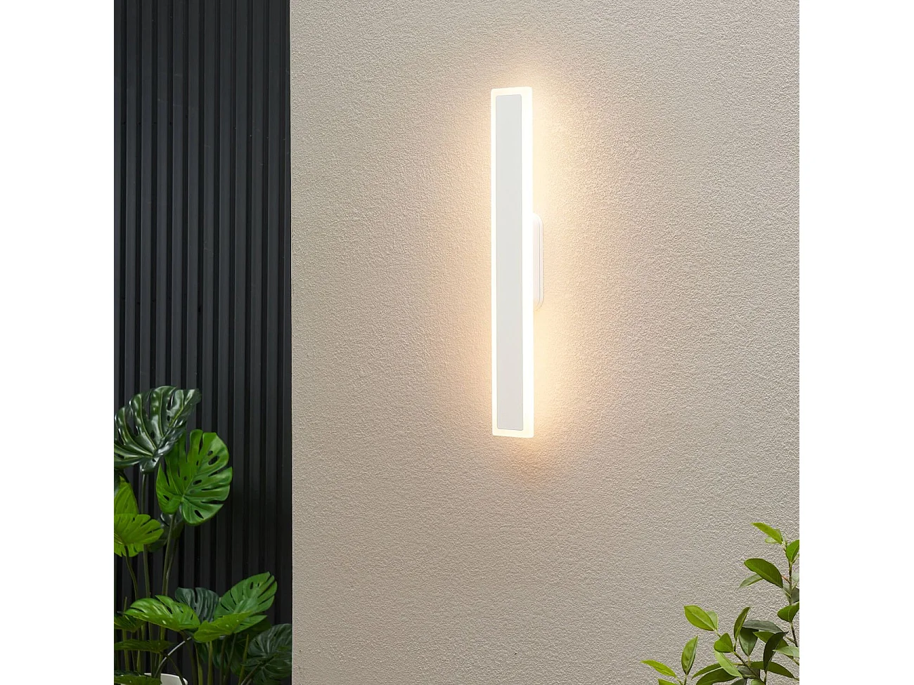Applique blanche LED intérieur ou extérieur 62,5 cm - Mattea