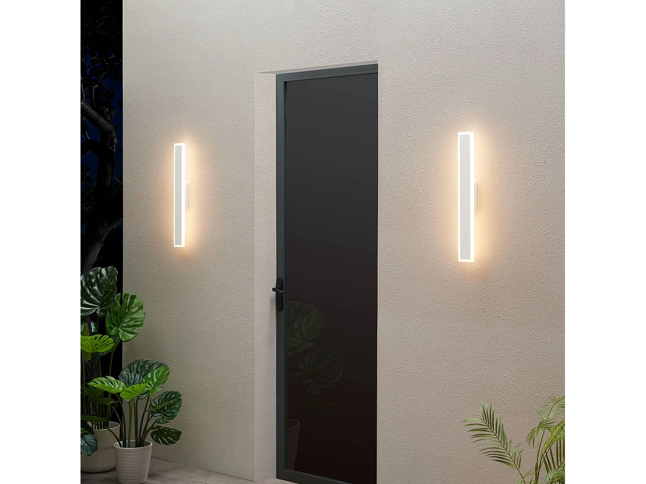Applique blanche LED intérieur ou extérieur 62,5 cm - Mattea