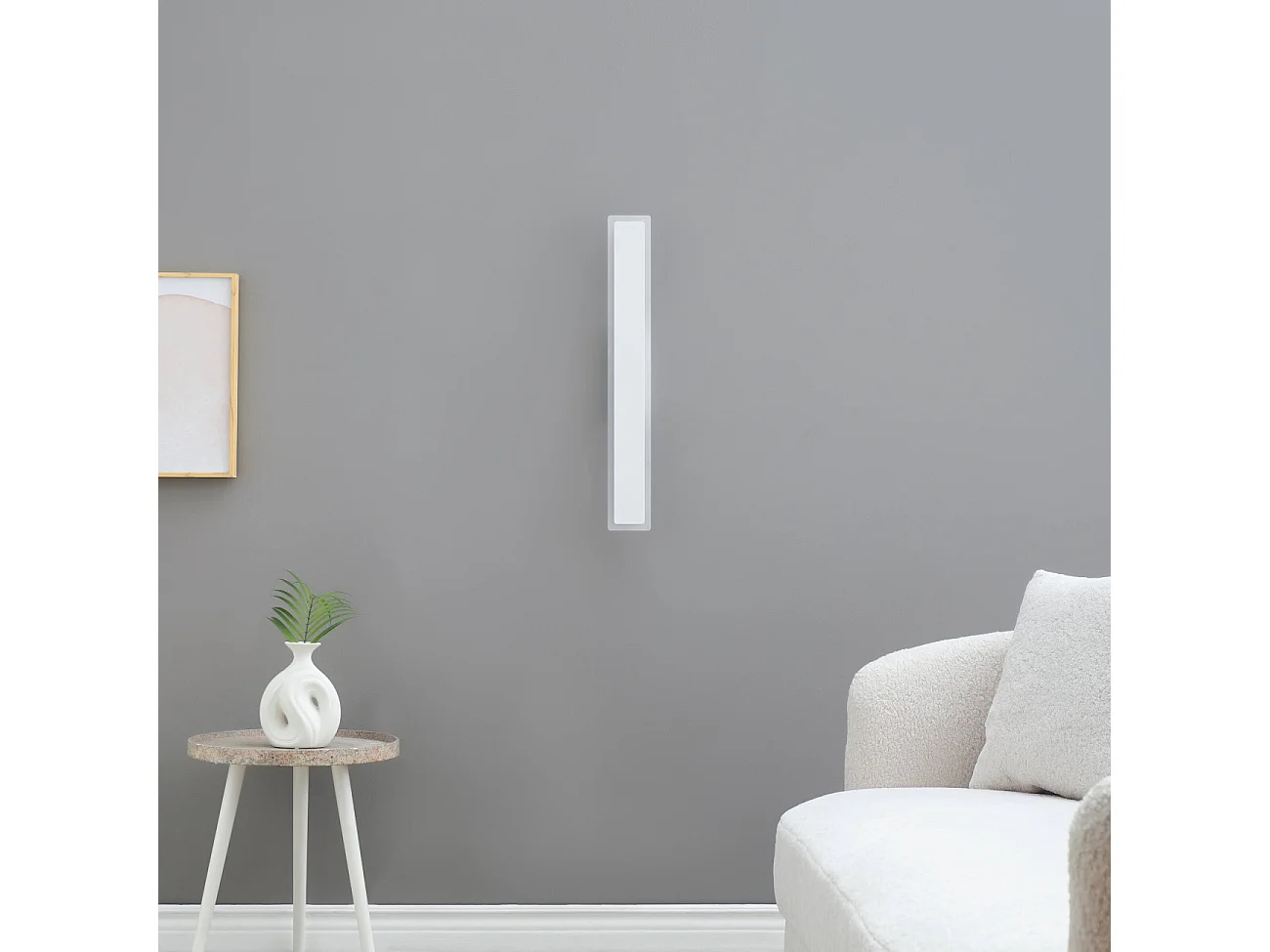 Applique blanche LED intérieur ou extérieur 62,5 cm - Mattea