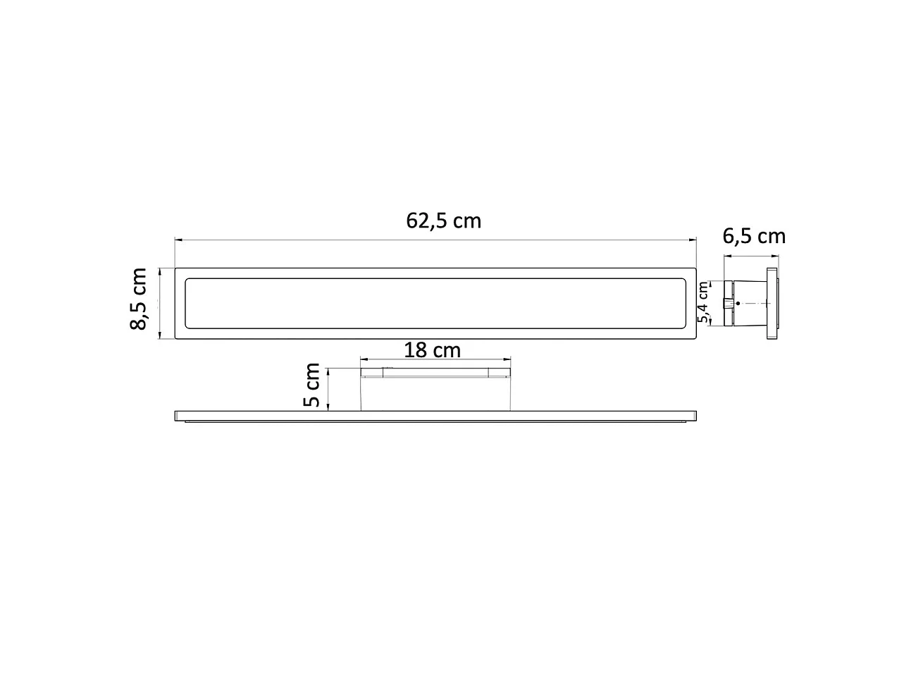 Applique blanche LED intérieur ou extérieur 62,5 cm - Mattea