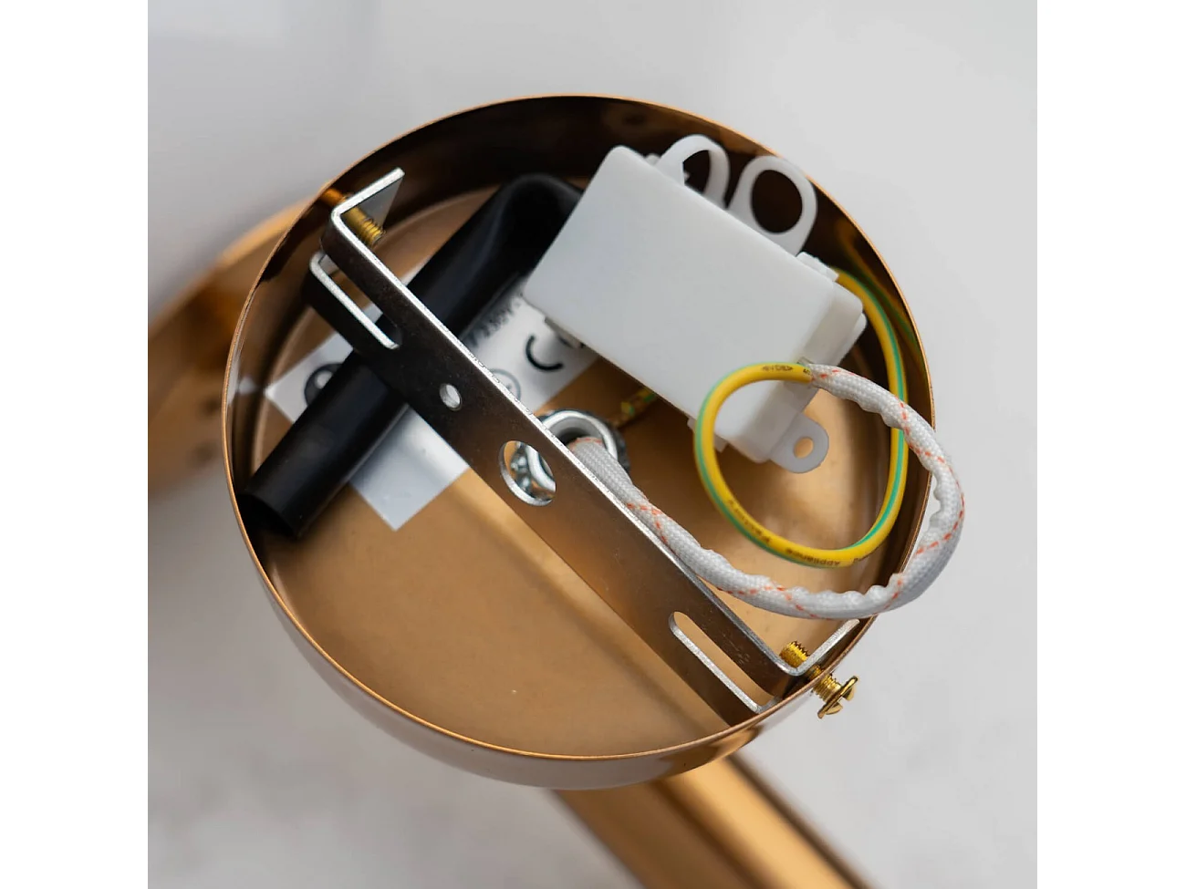 Applique lanterne laiton et verre blanc - Giovanna